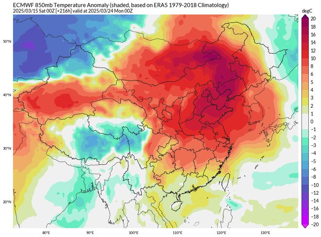 入华南深红高压酝酿大回暖分析：气温巨震凯时尊龙人生就是博大范围倒春寒确定深(图7)