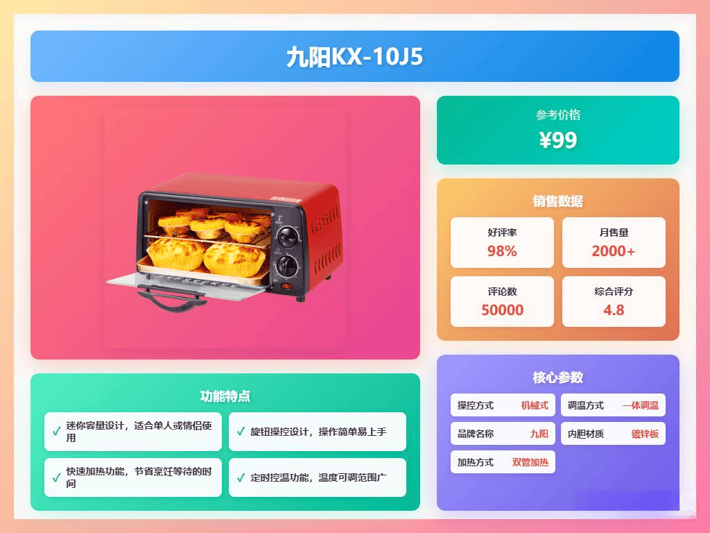 子好用？推荐8款便捷烘焙更省心！凯时尊龙人生就是博小烤箱哪个牌(图10)